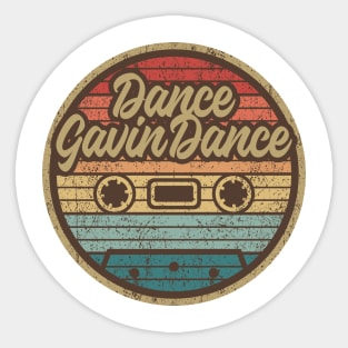 Dance Gavin Dance Retro Cassette Circle Sticker